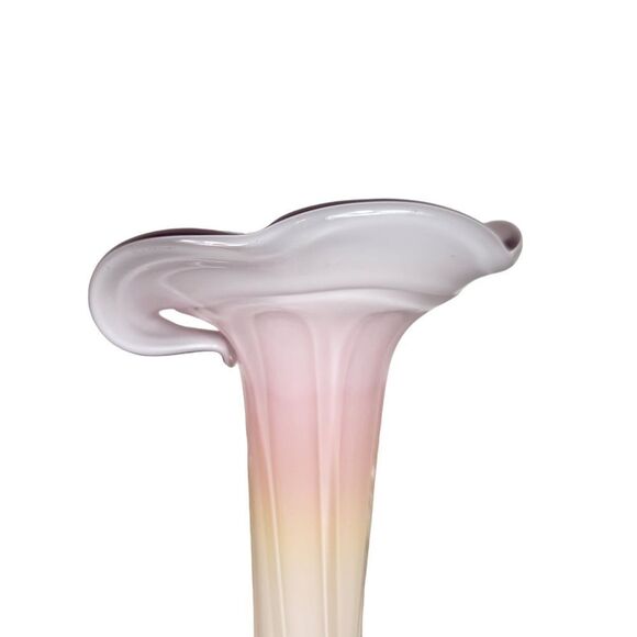 Vintage Murano Jack in The Pulpit Calla Lily Hand Blown Glass Large Vase 16” - Picture 7 of 9